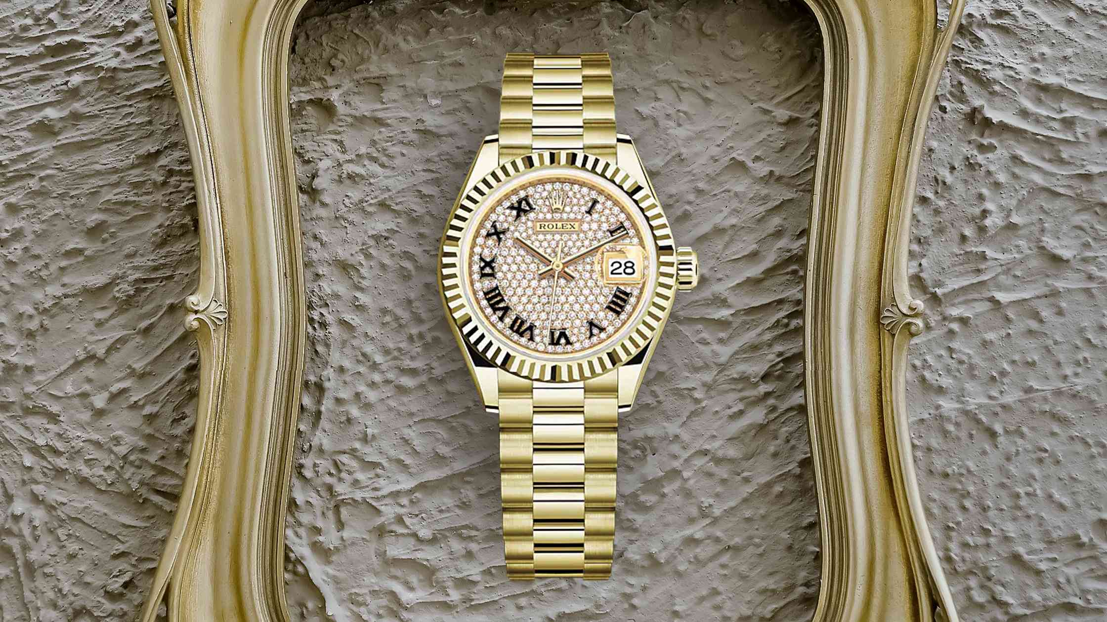 Rolex datejust 28mm online gold