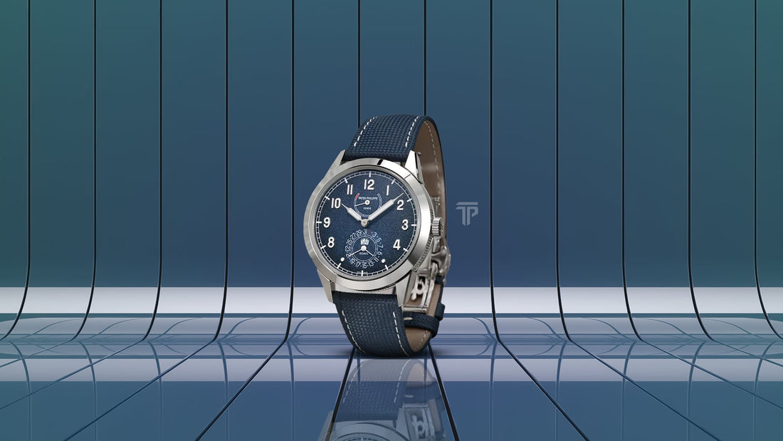 Patek Philippe 5328G-001 with 8 day manual wind watch movement in white gold and Calatrava watch design