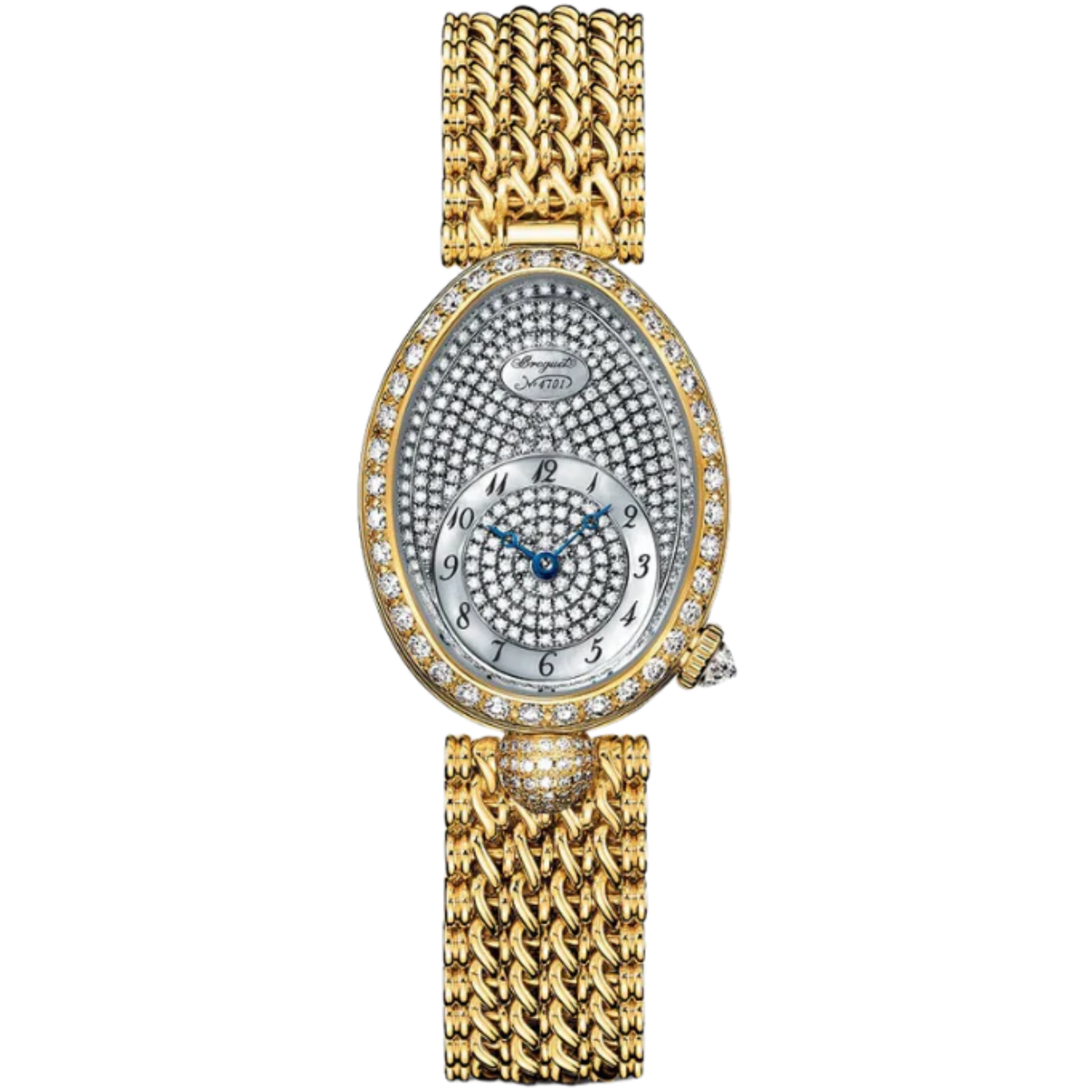REINE DE NAPLES 8928 33 MM YELLOW GOLD WITH MOTHER OF PEARL - DIAMONDS DIAL