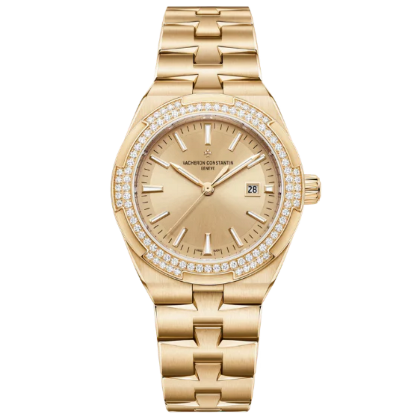 OVERSEAS SELF-WINDING 34 MM 18K PINK GOLD WITH GOLD BRASS DIAL