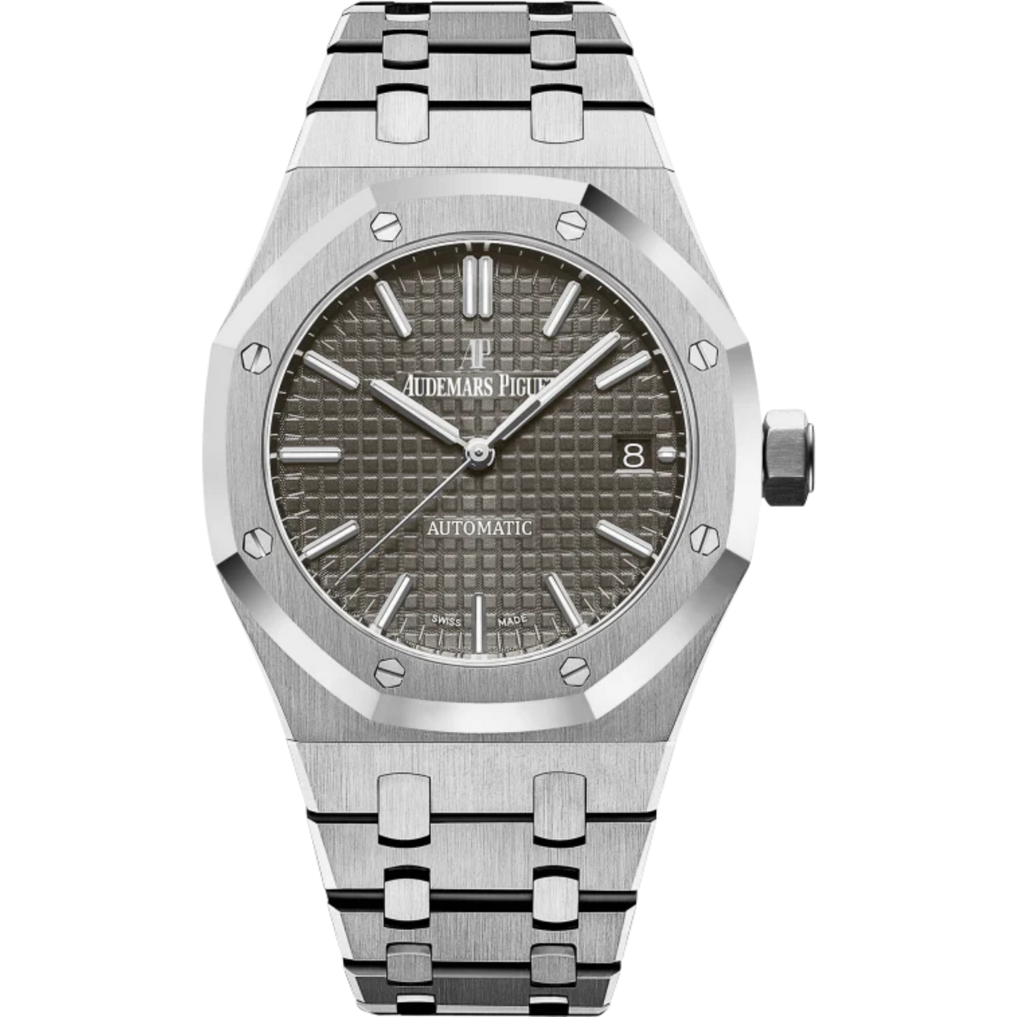 Royal Oak Selfwinding 37MM Stainless Steel Bracelet Ruthenium-Toned Dial With Grande Tapisserie Pattern Stainless Steel Case