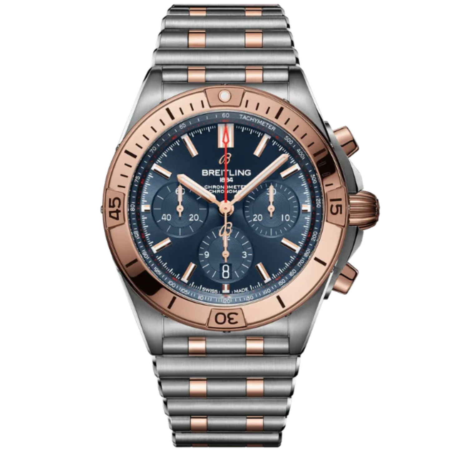 CHRONOMAT B01 42 MM STAINLESS STEEL & 18K ROSE GOLD WITH BLUE DIAL