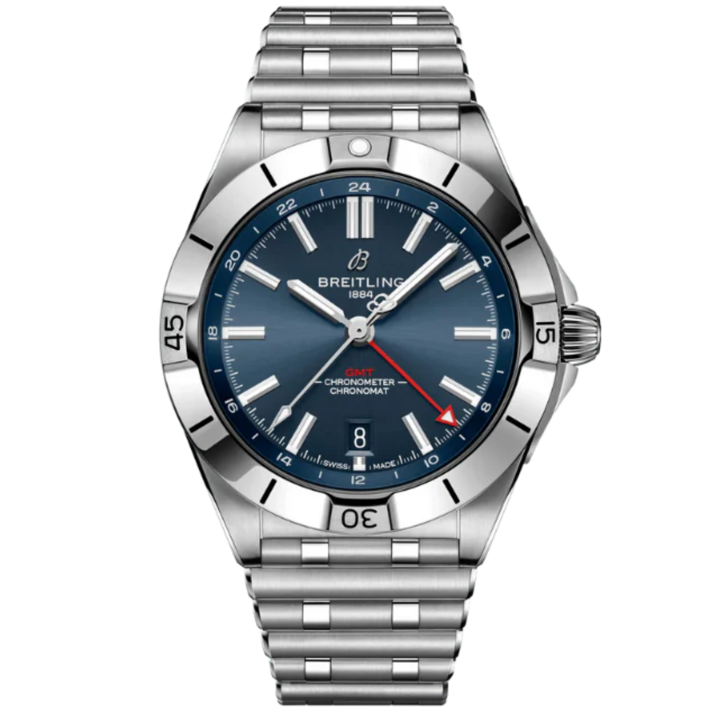 CHRONOMAT AUTOMATIC GMT 40 MM STAINLESS STEEL WITH BLUE DIAL