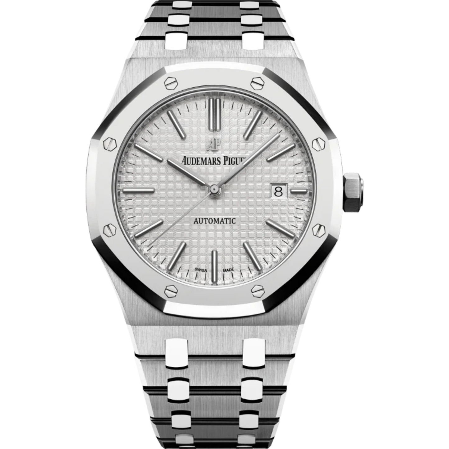 Royal Oak Selfwinding Qeii Cup 2017 41MM Titanium Bracelet Rhodium-Toned Dial With Grande Tapisserie Pattern Titanium Case Polished 950 Platinum Bezel