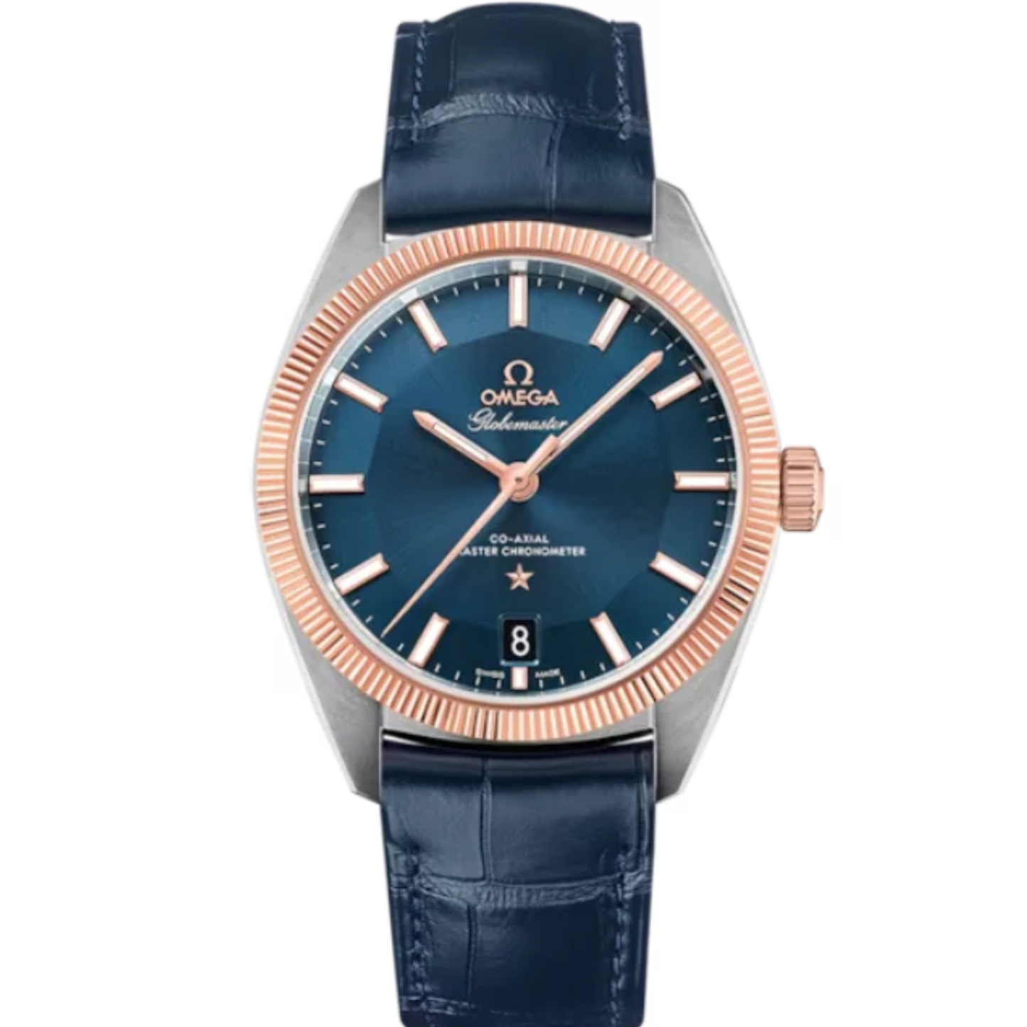 CONSTELLATION GLOBEMASTER 39 MM STAINLESS STEEL - SEDNA™ GOLD WITH BLUE DIAL