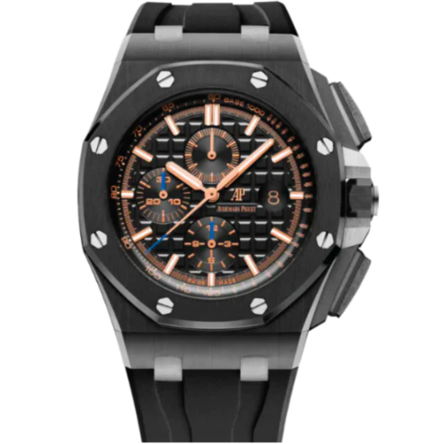 26405CE.OO.A002CA.02 42MM Black Ceramic Royal Oak Offshore Black Dial with Blue Accents