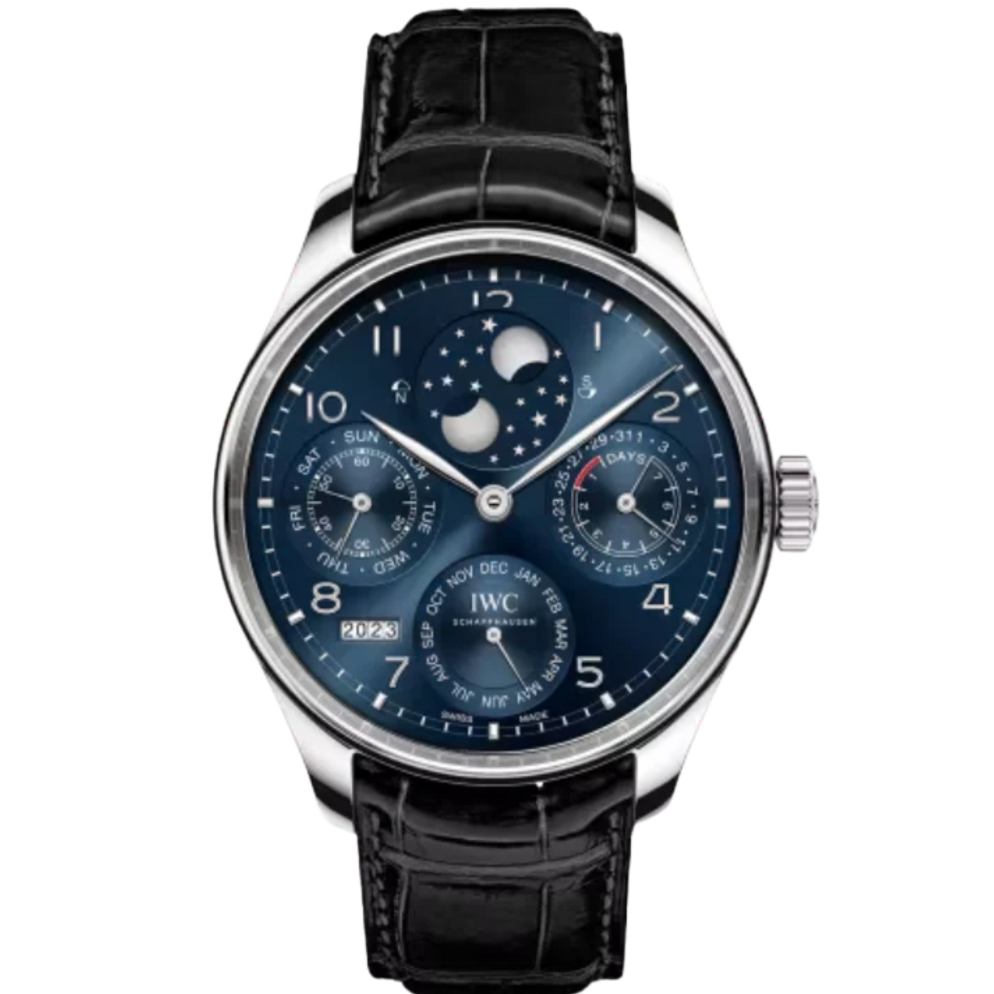 PORTUGIESER PERPETUAL CALENDAR 44 MM WHITE GOLD WITH BLUE DIAL