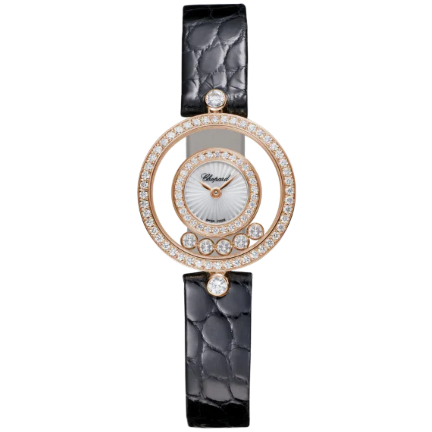 HAPPY DIAMONDS ICONS 26 MM ETHICAL ROSE GOLD WITH MOTHER OF PEARL DIAL