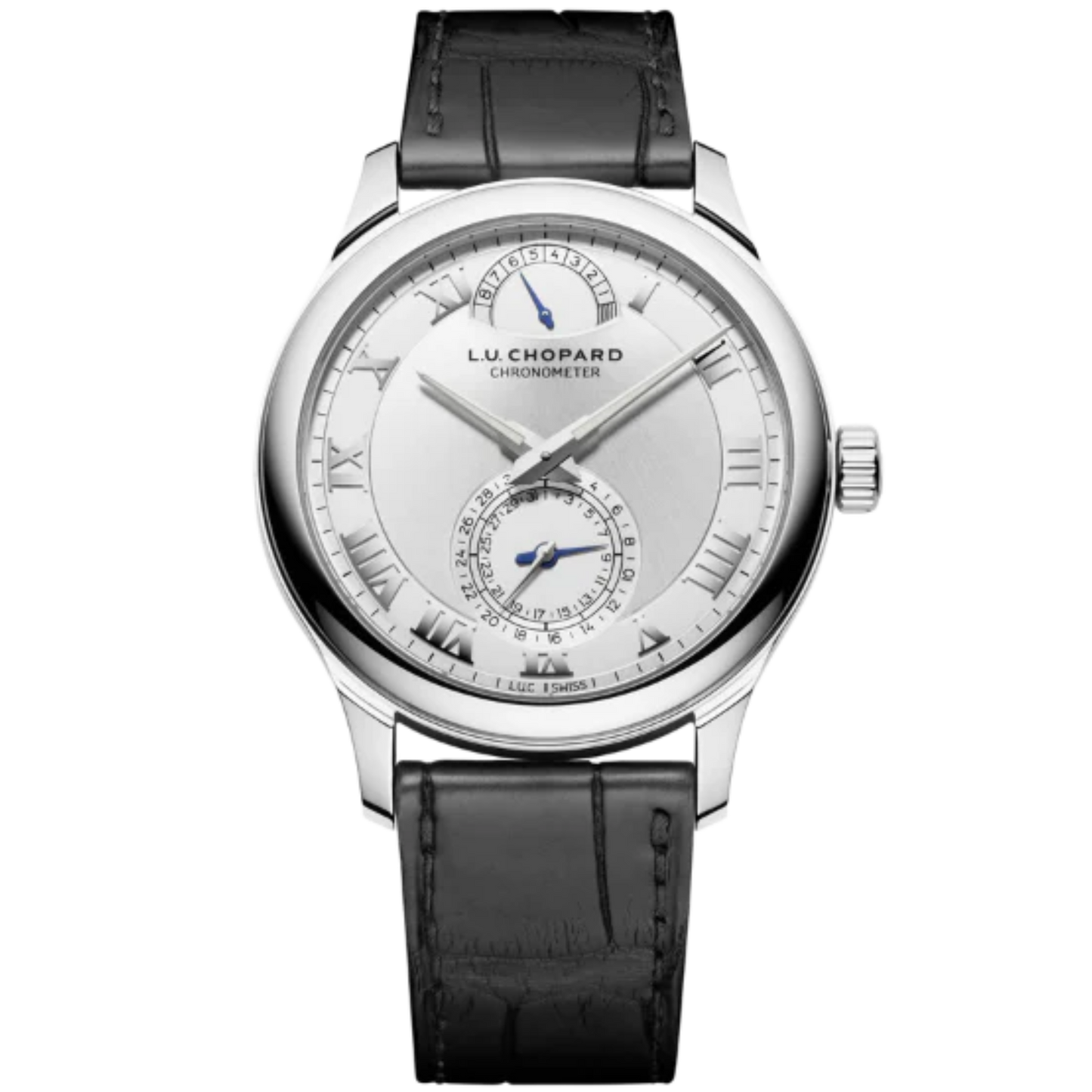 L.U.C QUATTRO 43 MM ETHICAL WHITE GOLD WITH SILVER DIAL