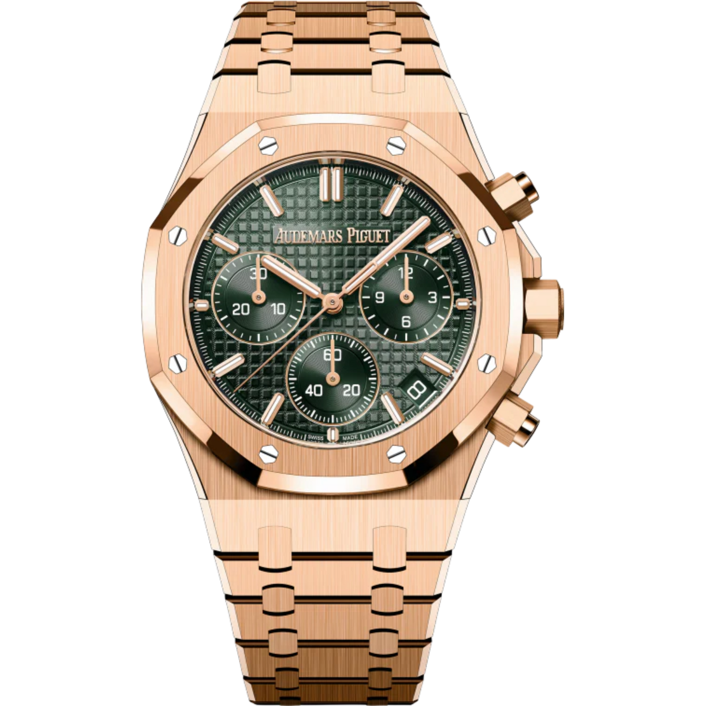 Audemars Piguet Royal Oak Ref. 26240OR.OO.1320OR.08 41MM Rose Gold With a Khaki Grande Tapisserie Dial