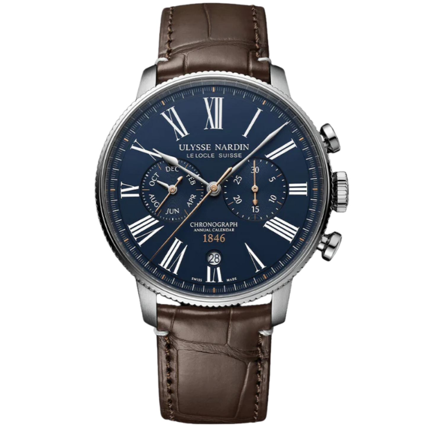 TORPILLEUR ANNUAL CHRONOGRAPH 44 MM STAINLESS STEEL WITH BLUE DIAL