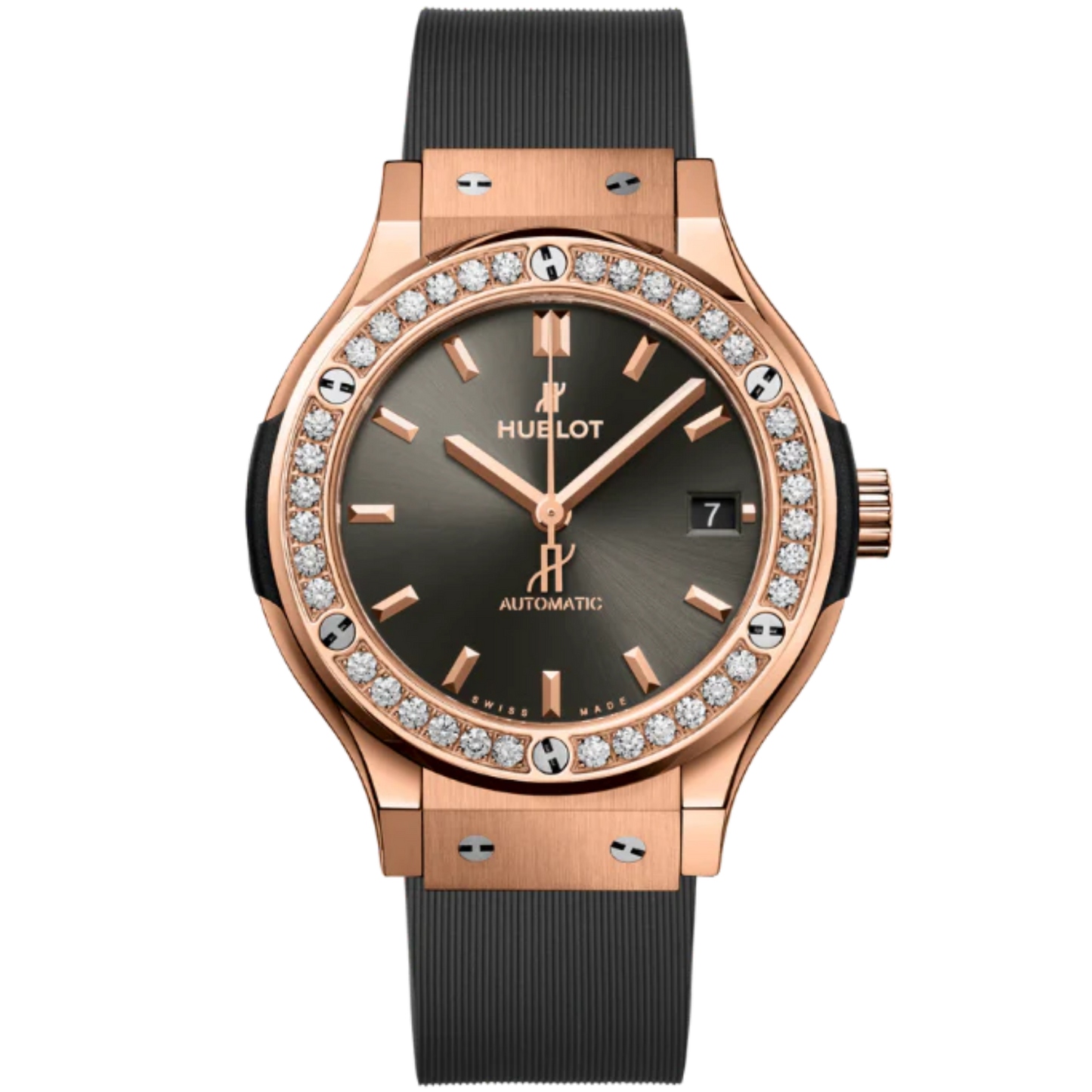 CLASSIC FUSION 3-HANDS 38MM RACING GREY KING GOLD DIAMONDS