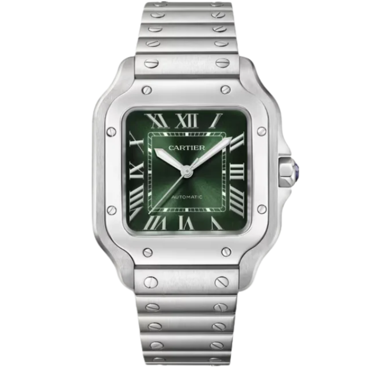 SANTOS 35 MM DE CARTIER GREEN STAINLESS STEEL