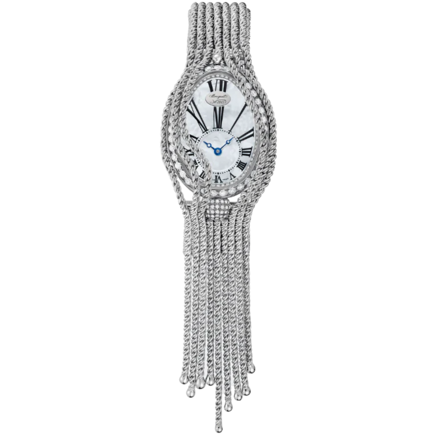 REINE DE NAPLES 8928 33 MM WHITE GOLD WITH MOTHER OF PEARL DIAL