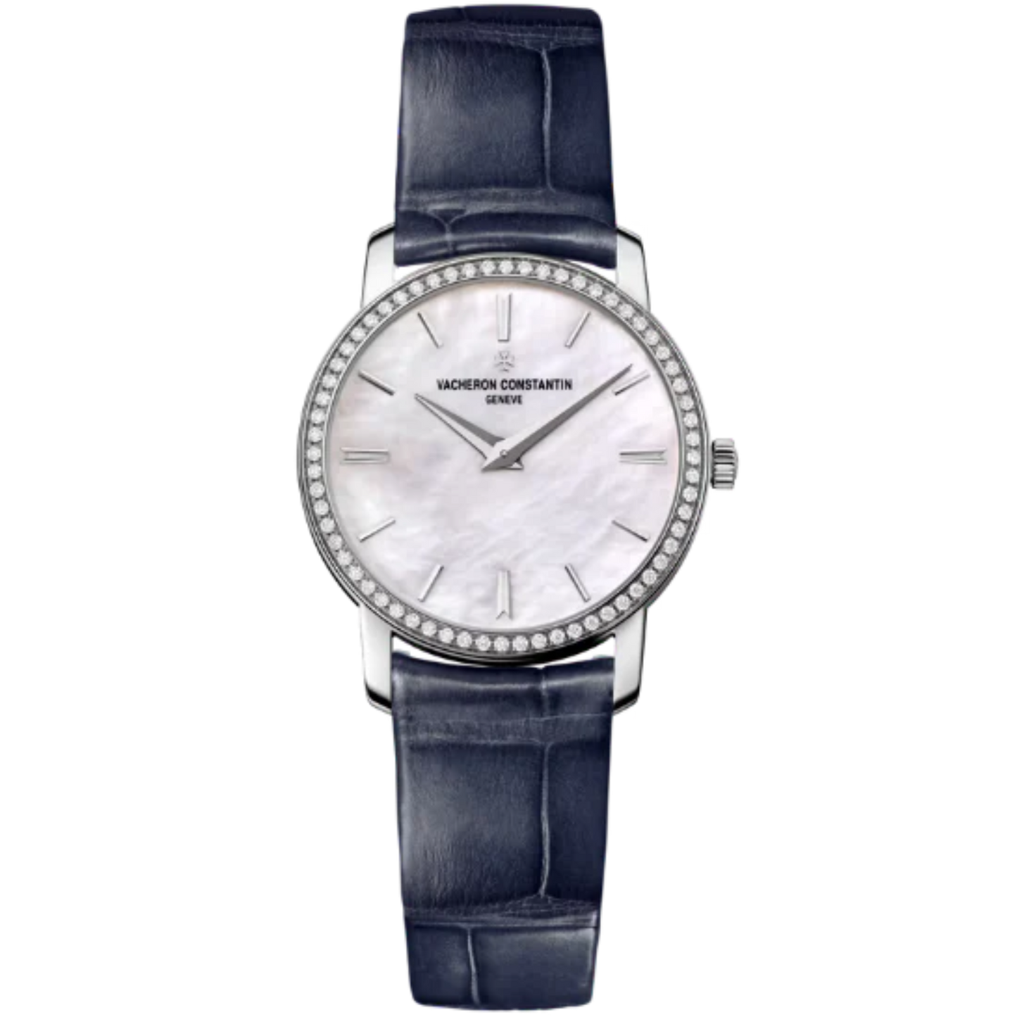 TRADITIONNELLE QUARTZ 30 MM 18K WHITE GOLD WITH MOTHER OF PEARL DIAL