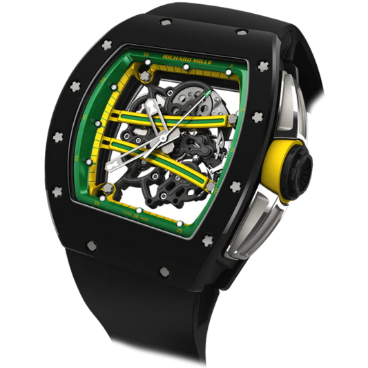 RM 061 Yohan Blake "The Beast 2" Manual Winding Black Rubber Strap Carbon Case