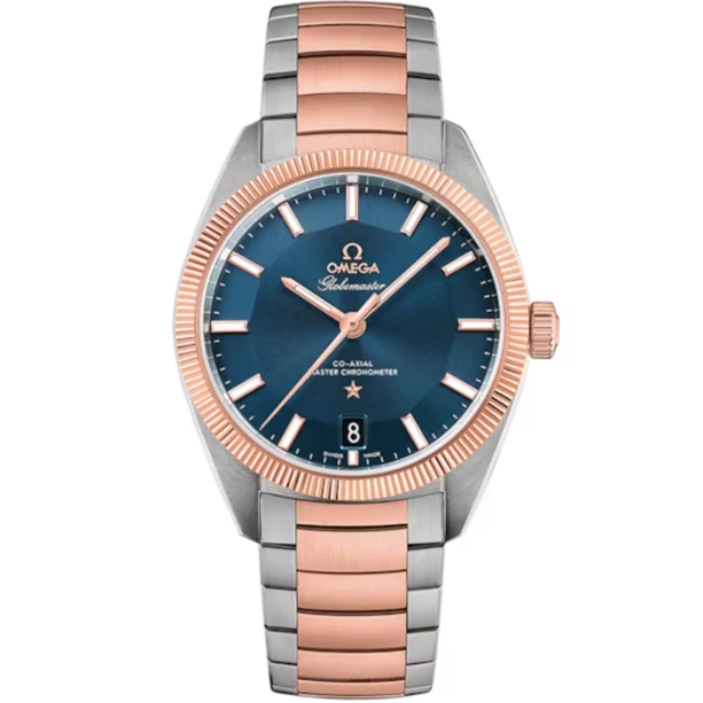 CONSTELLATION GLOBEMASTER 39 MM STAINLESS STEEL - SEDNA™ GOLD WITH BLUE DIAL