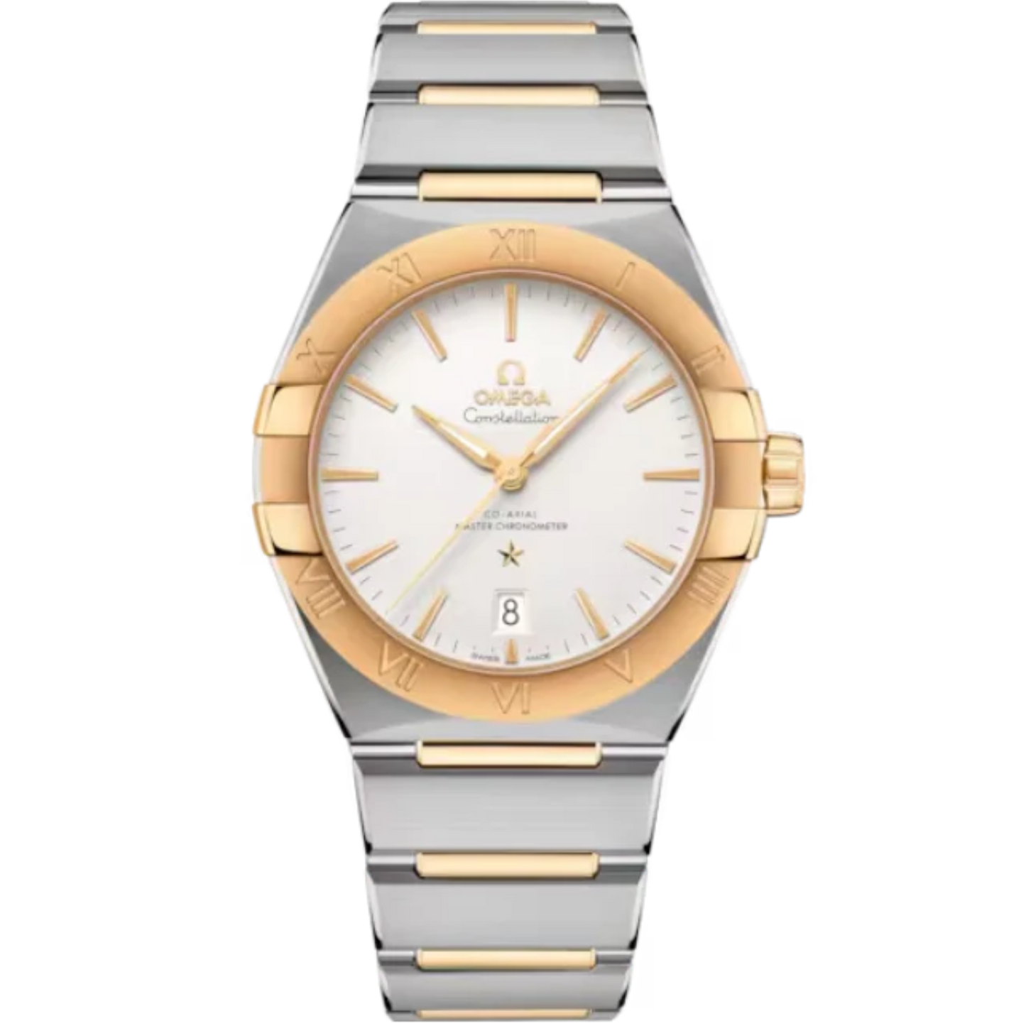 CONSTELLATION 39 MM STAINLESS STEEL - YELLOW GOLD WITH SILVER DIAL