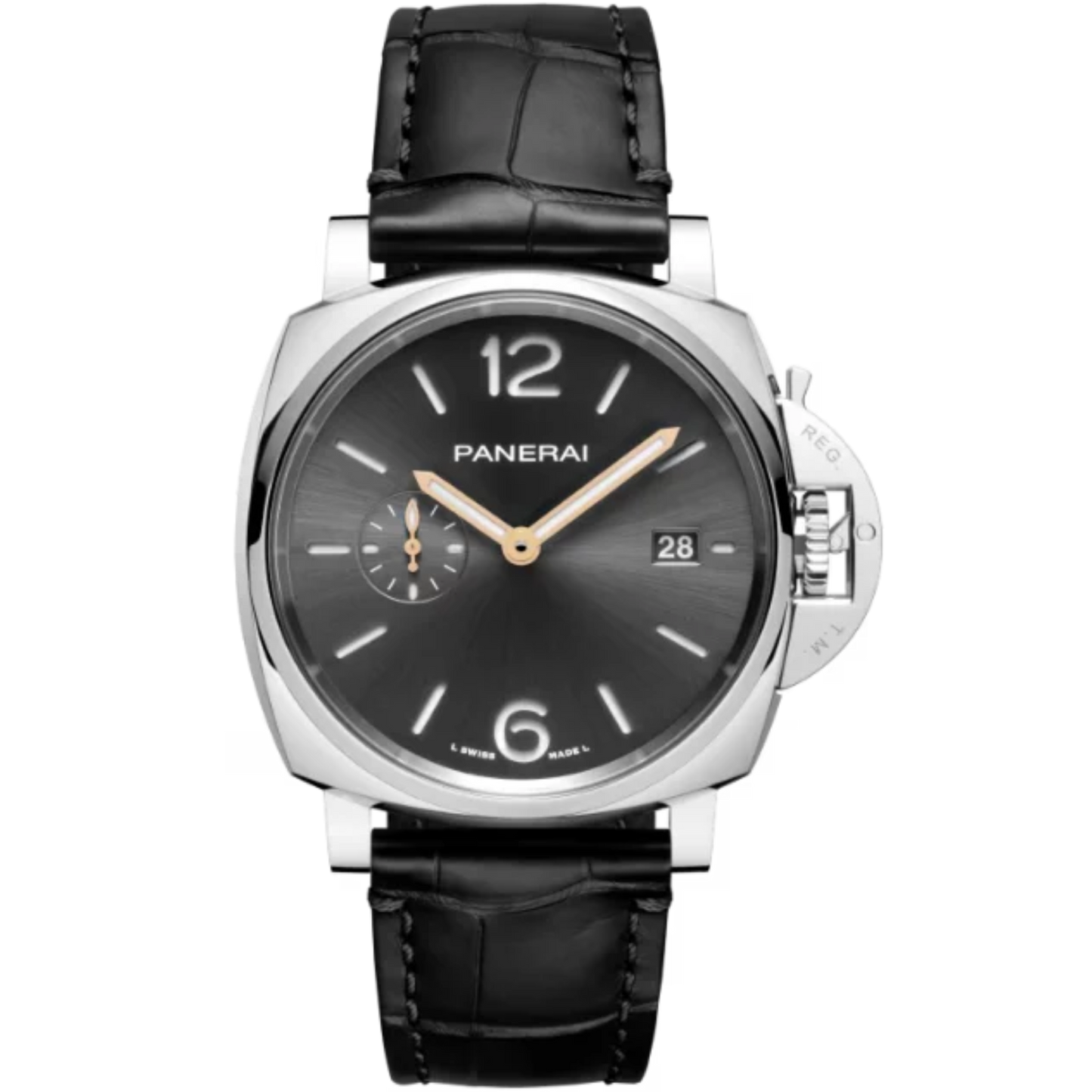 LUMINOR DUE PAM01250 42 MM STAINLESS STEEL WITH BLACK DIAL