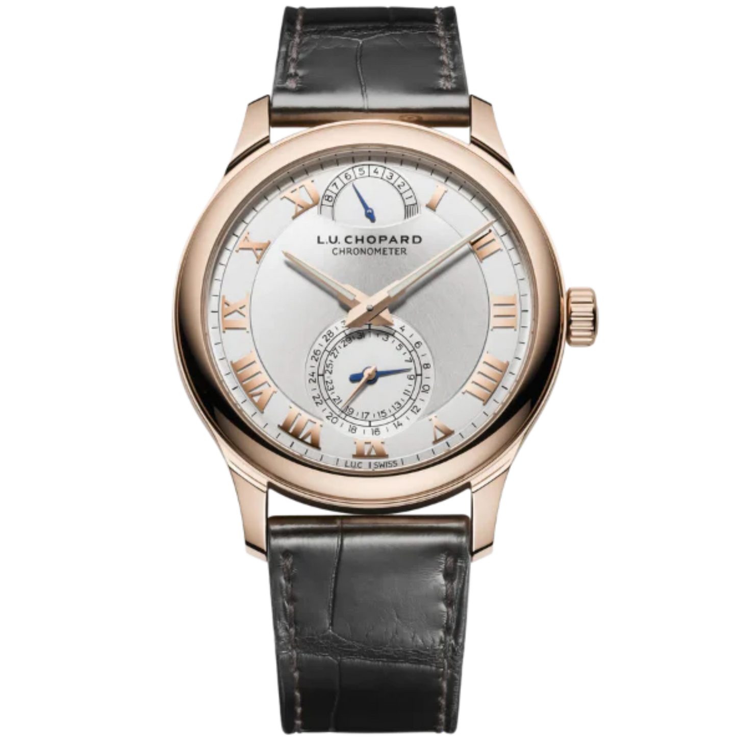 L.U.C QUATTRO 43 MM ETHICAL ROSE GOLD WITH SILVER DIAL