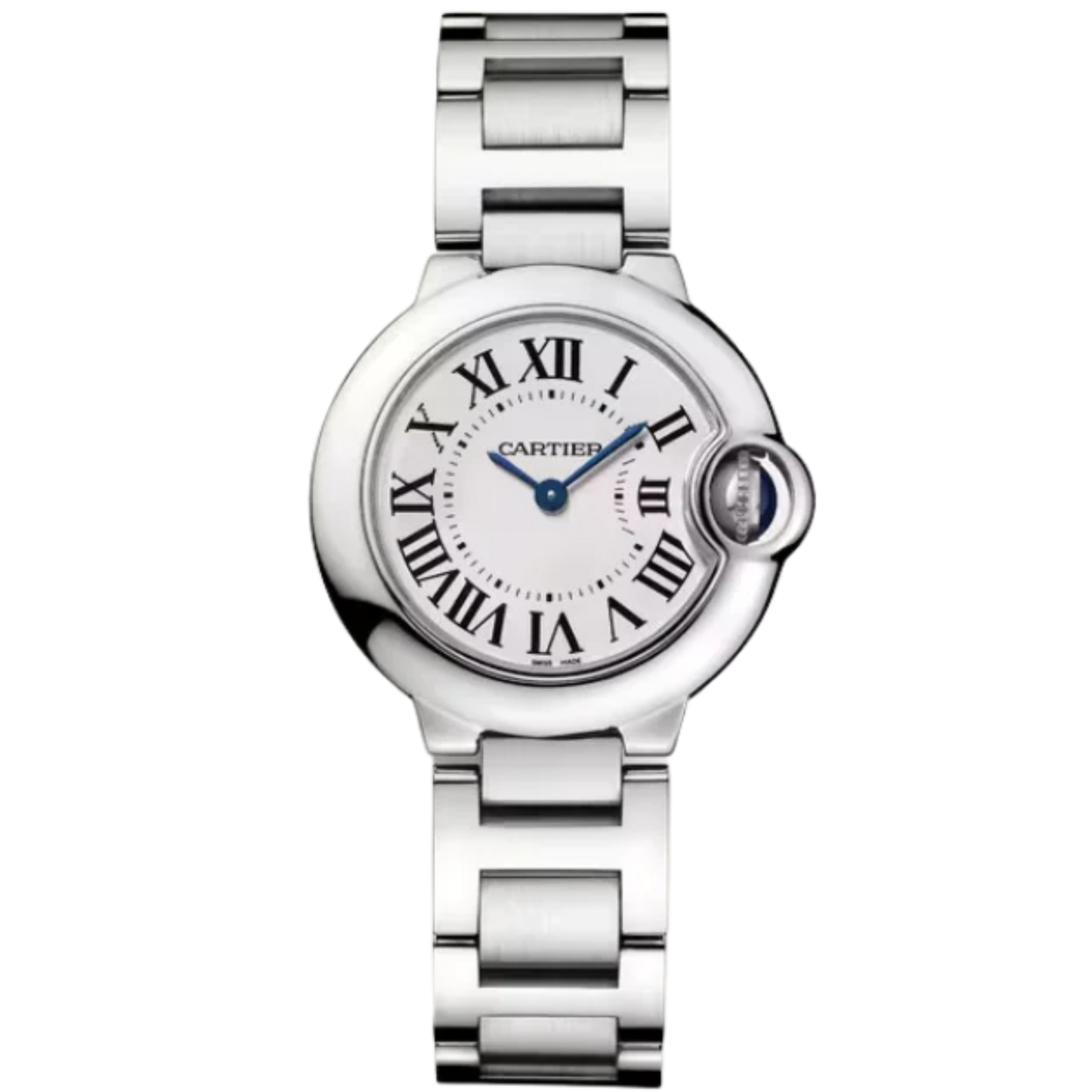 BALLON BLEU DE CARTIER 28 MM STAINLESS STEEL WITH SILVER OPALINE DIAL