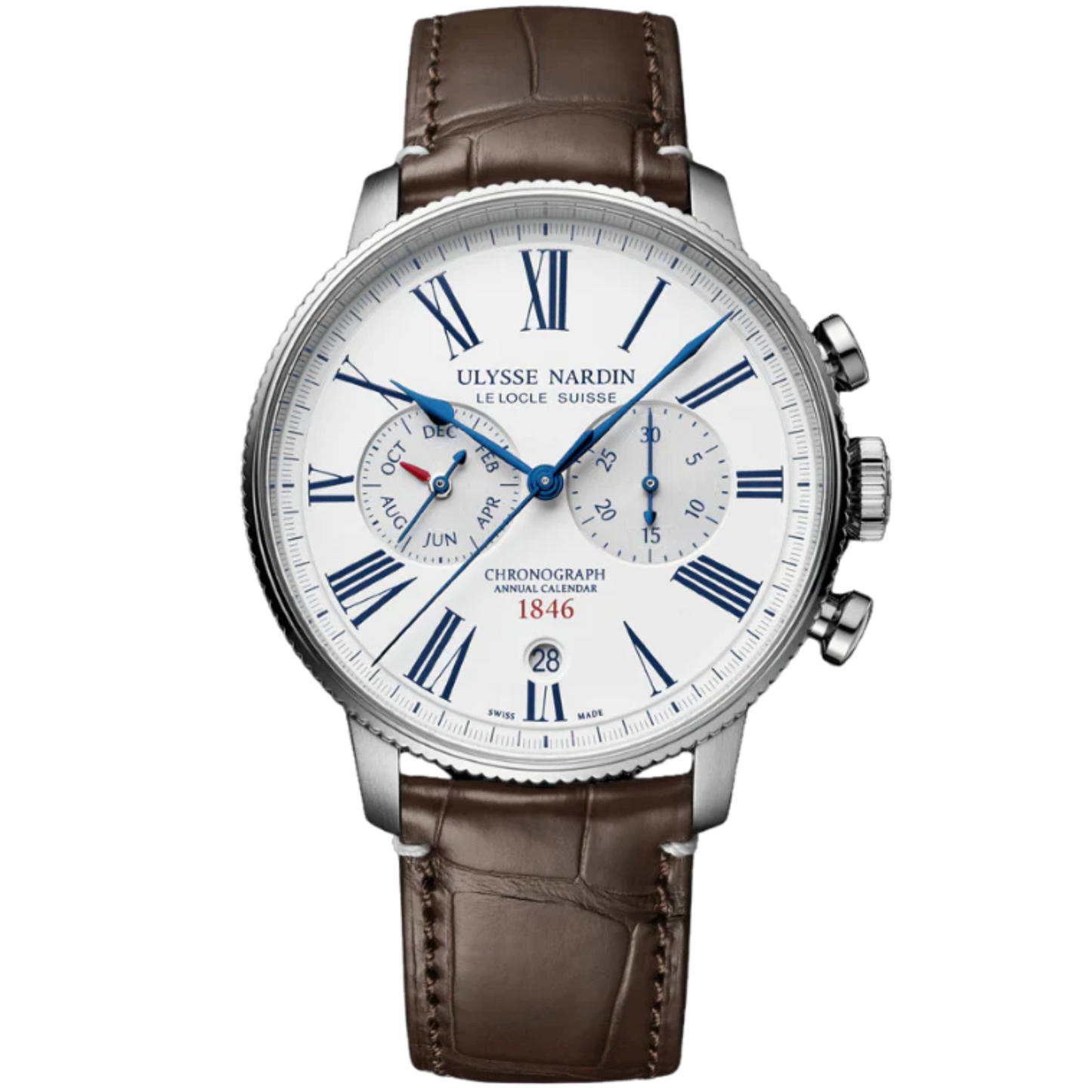 TORPILLEUR ANNUAL CHRONOGRAPH 44 MM STAINLESS STEEL WITH WHITE DIAL