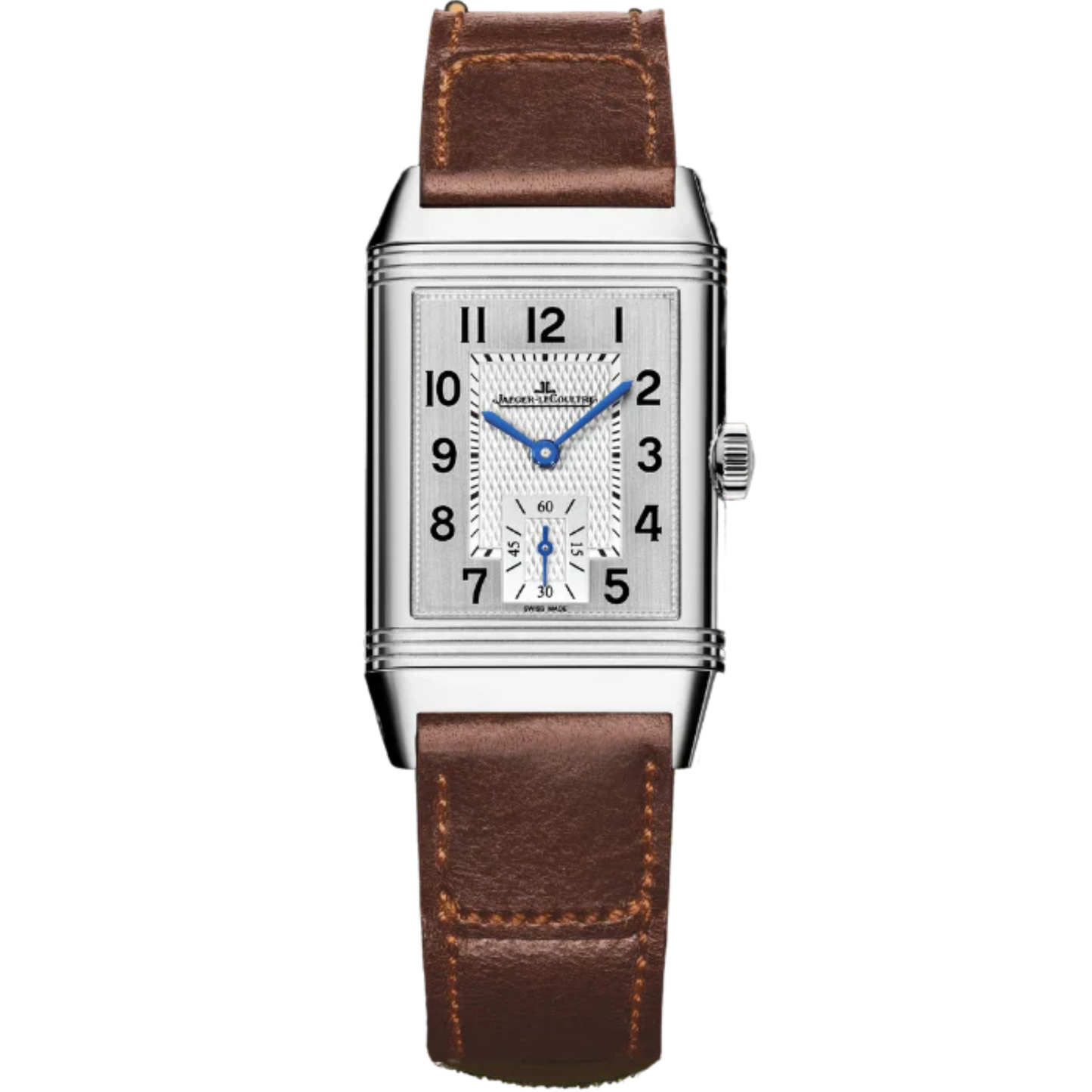 REVERSO CLASSIC MONOFACE SMALL SECONDS 43 MM STAINLESS STEEL WITH SILVER GREY AND GUILLOCHE DIAL