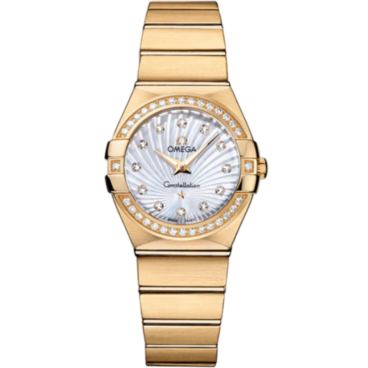CONSTELLATION 27 MM YELLOW GOLD WITH MOTHER OF PEARL DIAL