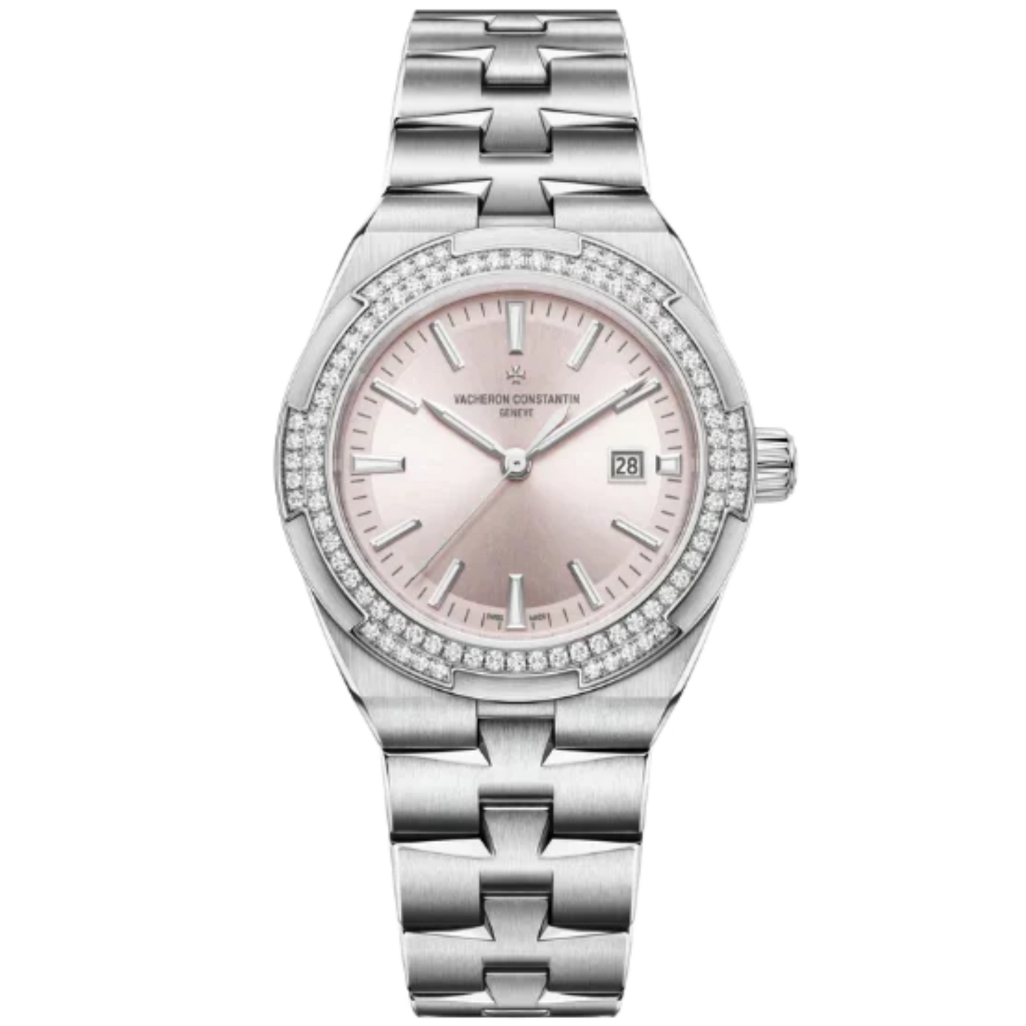 OVERSEAS SELF-WINDING 35 MM STAINLESS STEEL WITH PINK BRASS DIAL