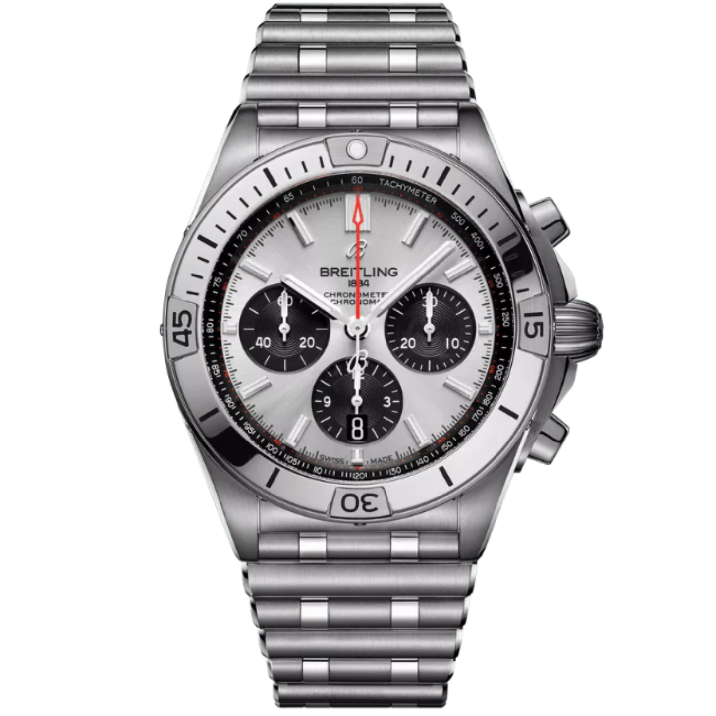 CHRONOMAT B01 42 MM STAINLESS STEEL WITH SILVER DIAL