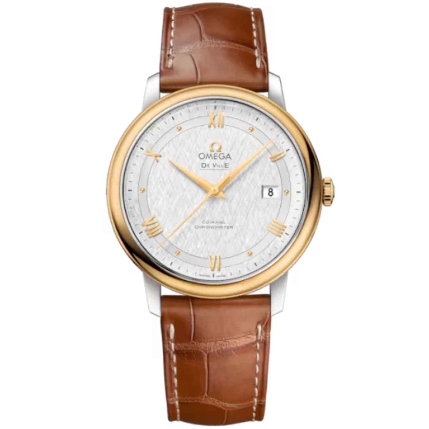 DE VILLE PRESTIGE 39 MM STAINLESS STEEL - YELLOW GOLD WITH SILVER DIAL