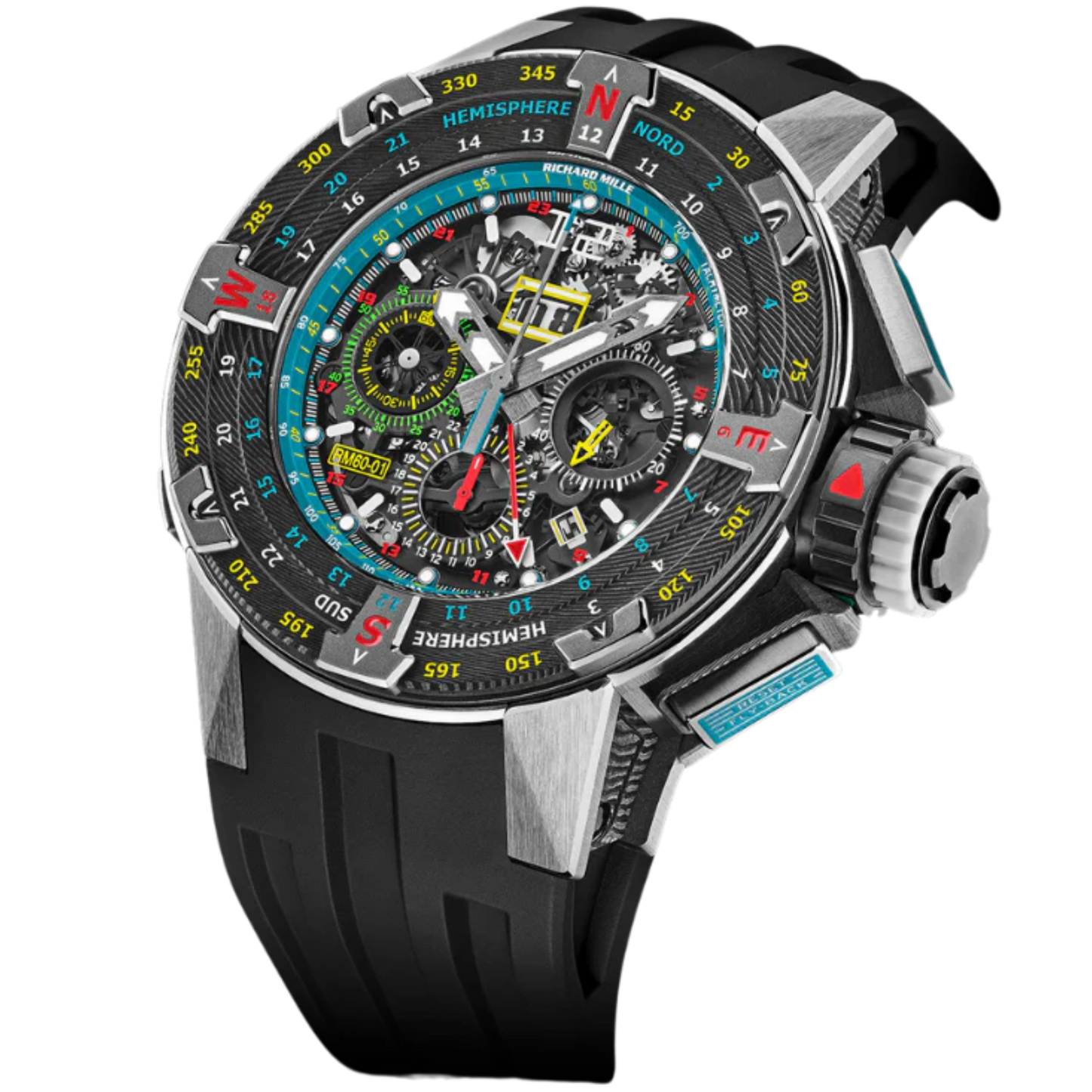 RM 60-01 Voiles De Saint Barth Automatic Black Rubber Titanium Case