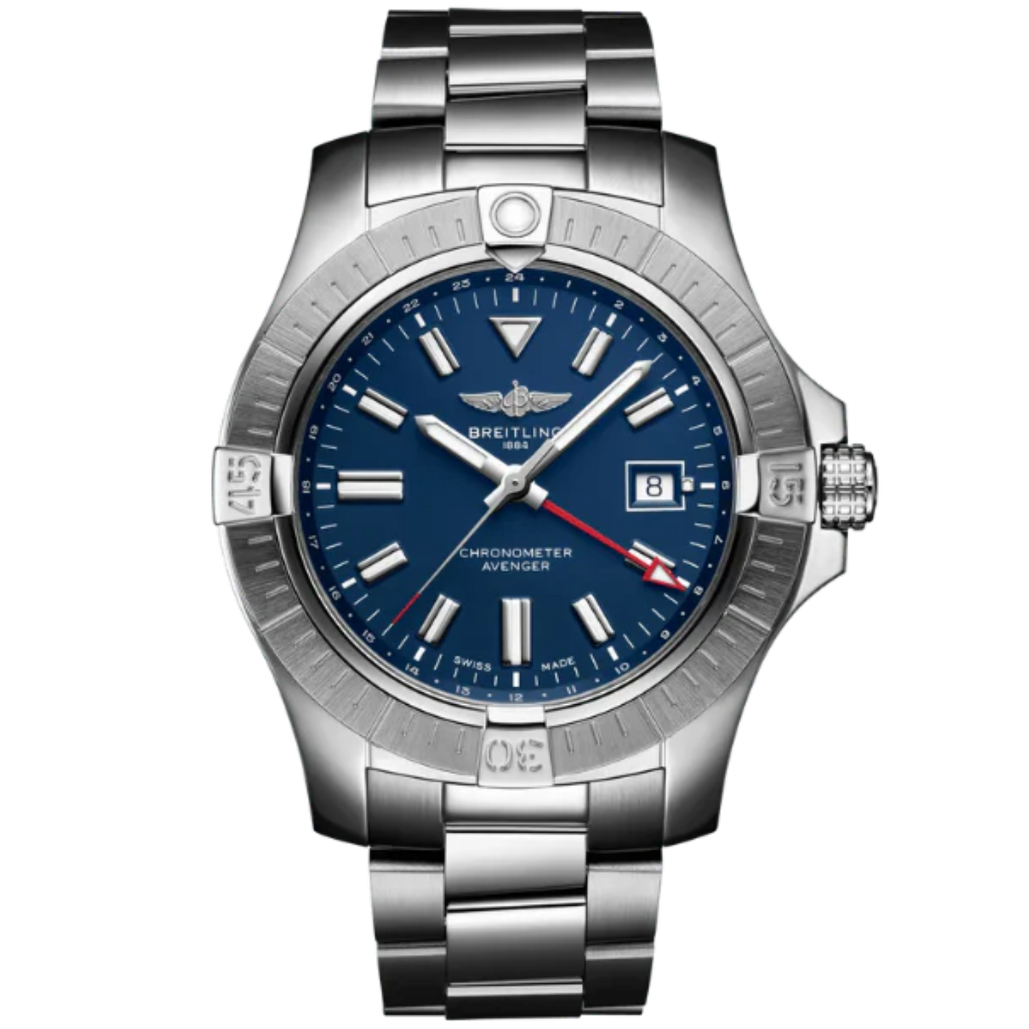 AVENGER AUTOMATIC GMT 45 MM STAINLESS STEEL WITH BLUE DIAL
