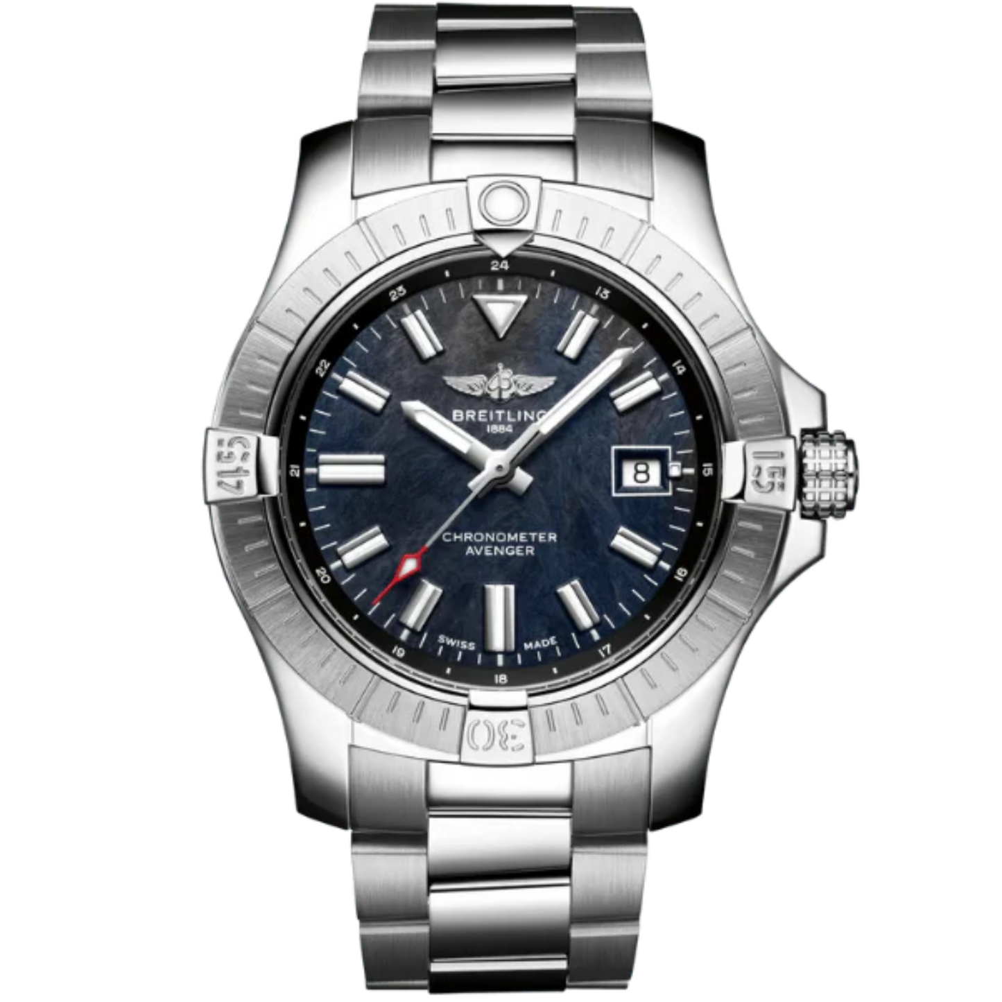 AVENGER AUTOMATIC JAPAN EDITION 43 MM STAINLESS STEEL WITH BLACK MOTHER OF PEARL DIAL