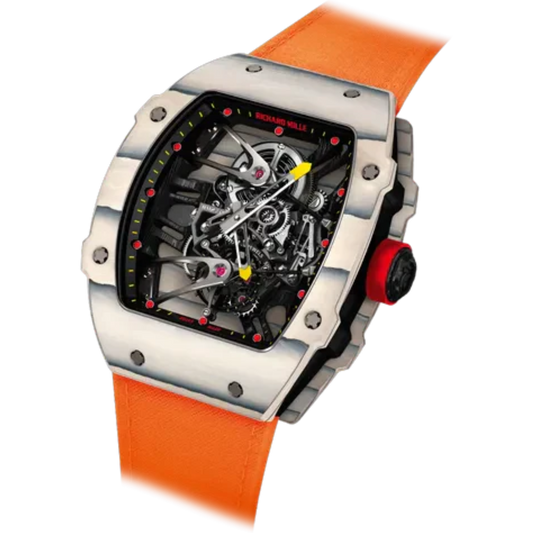RM 027 Tourbillon Rafael Nadal Manual Winding Textile Strap Transparent Dial