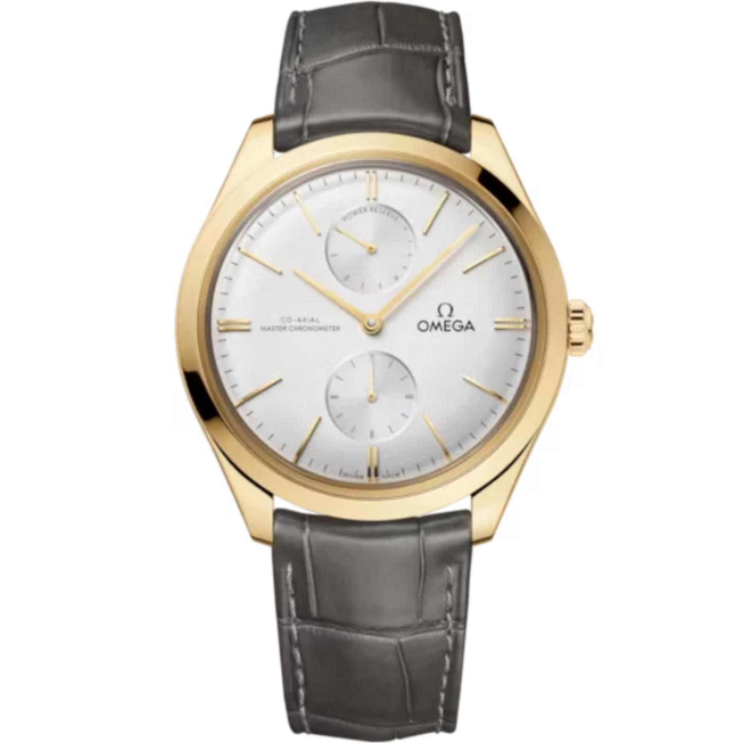 DE VILLE TRÉSOR 40 MM YELLOW GOLD WITH SILVER DIAL