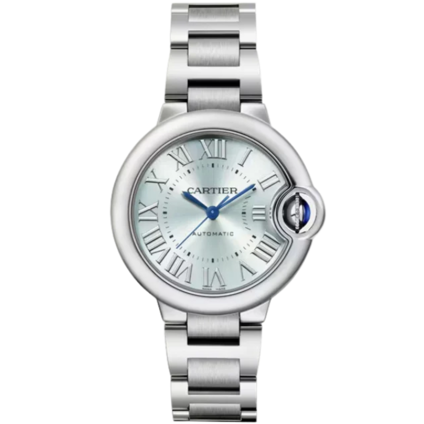 BALLON BLEU DE CARTIER 33 MM STAINLESS STEEL WITH BLUE SILVERED SUNRAY BRUSHED DIAL