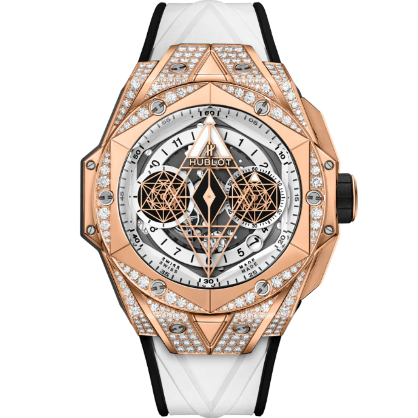 Big Bang 45mm SANG BLEU II KING GOLD WHITE PAVÉ