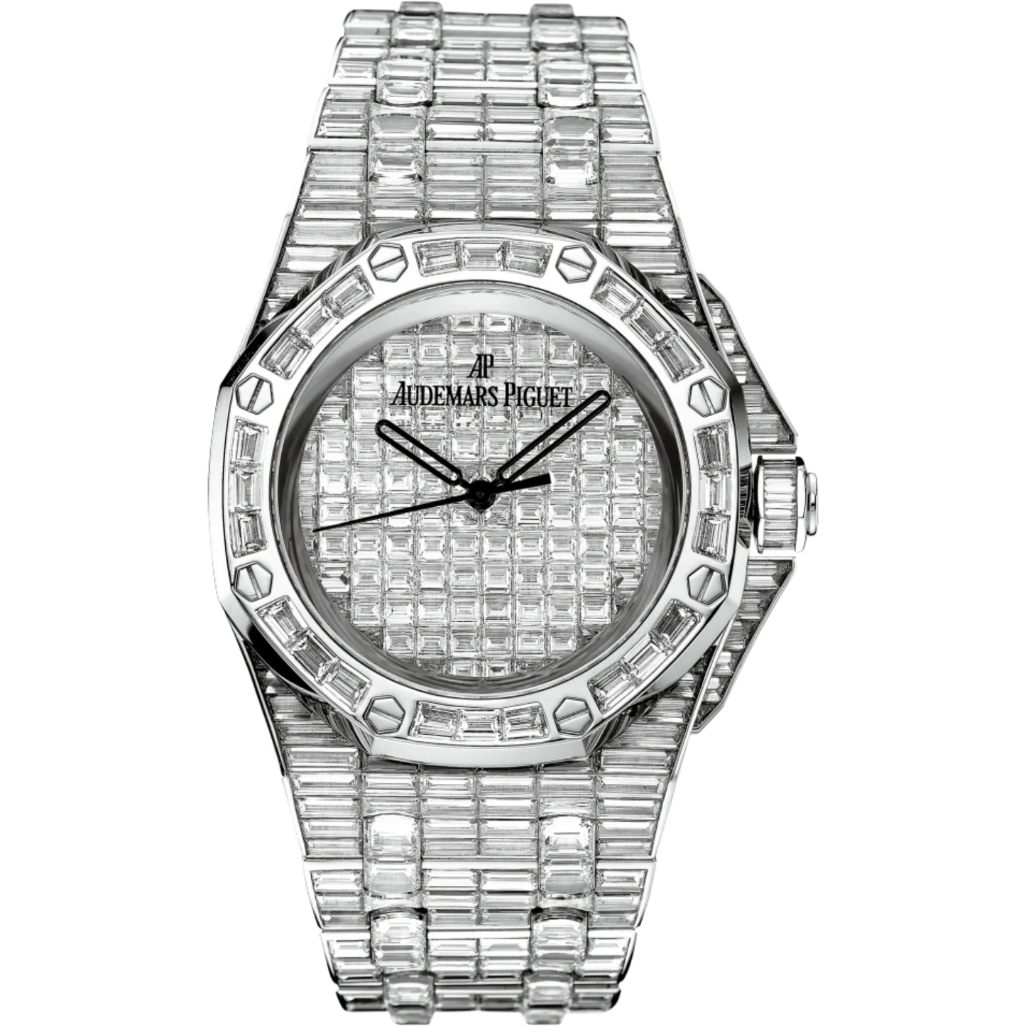 Royal Oak Offshore Selfwinding 42MM 18-Carat White Gold Bracelet Diamond-Paved White Gold Dial 18-Carat White Gold Case Entirely Set With Baguette-Cut Diamonds