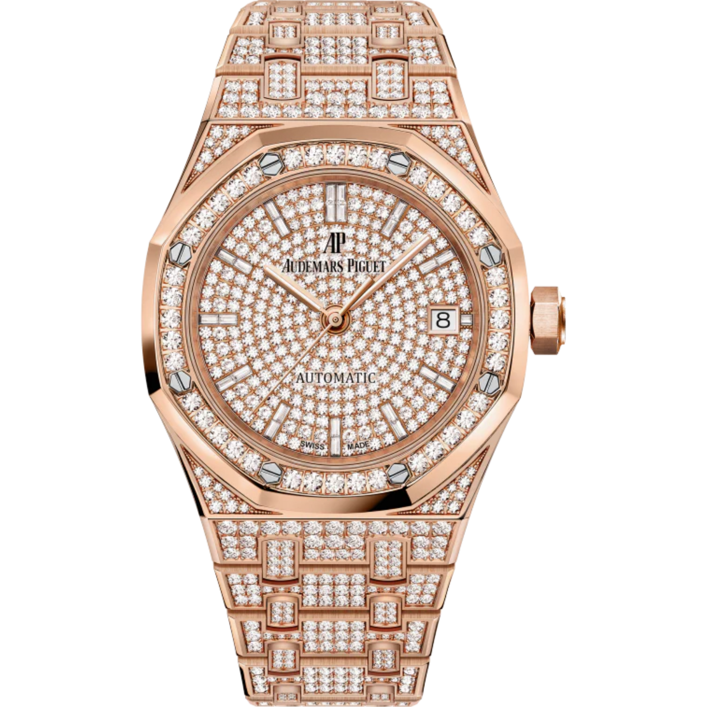 Royal Oak Selfwinding 37MM Diamond-Set 18-Carat Pink Gold Bracelet Diamond-Set 18-Carat Pink Gold Dial Diamond-Set 18-Carat Pink Gold Case