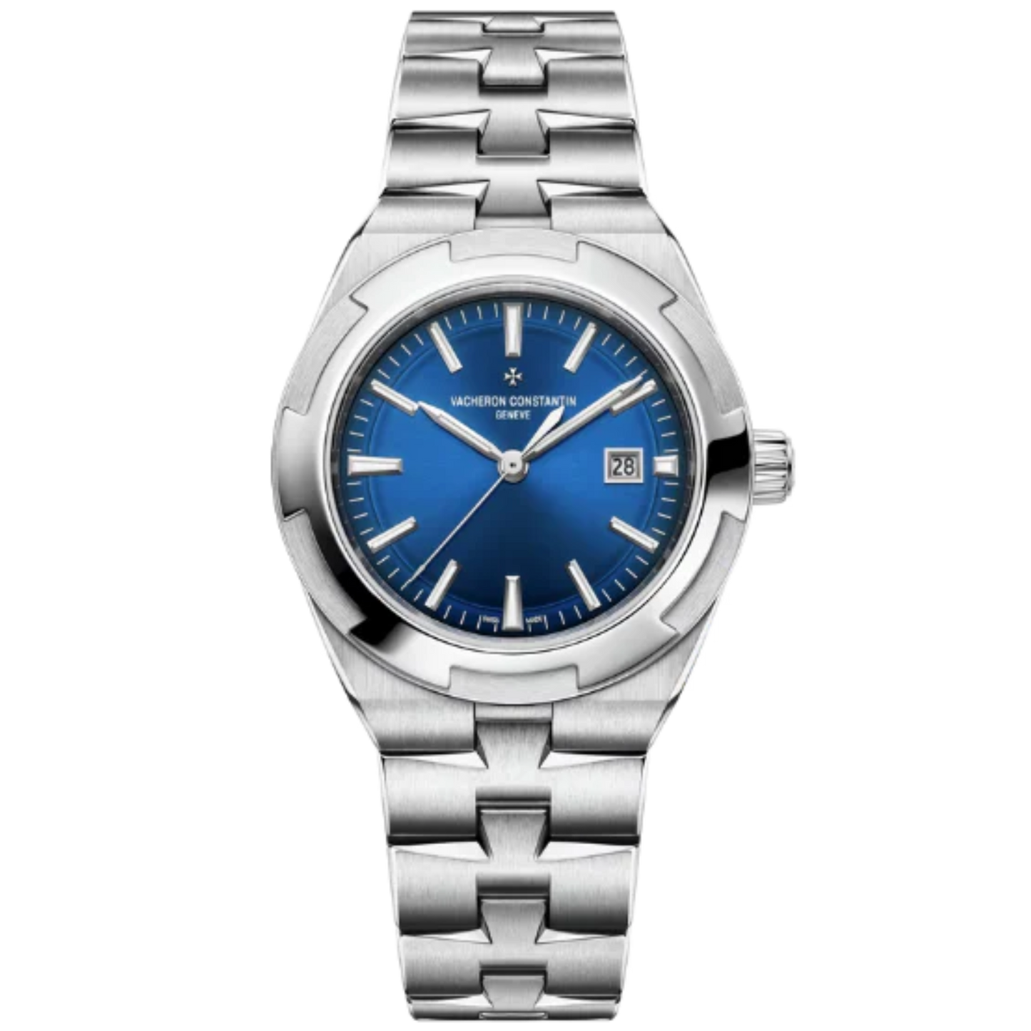 OVERSEAS SELF-WINDING 34 MM STAINLESS STEEL WITH BLUE BRASS DIAL