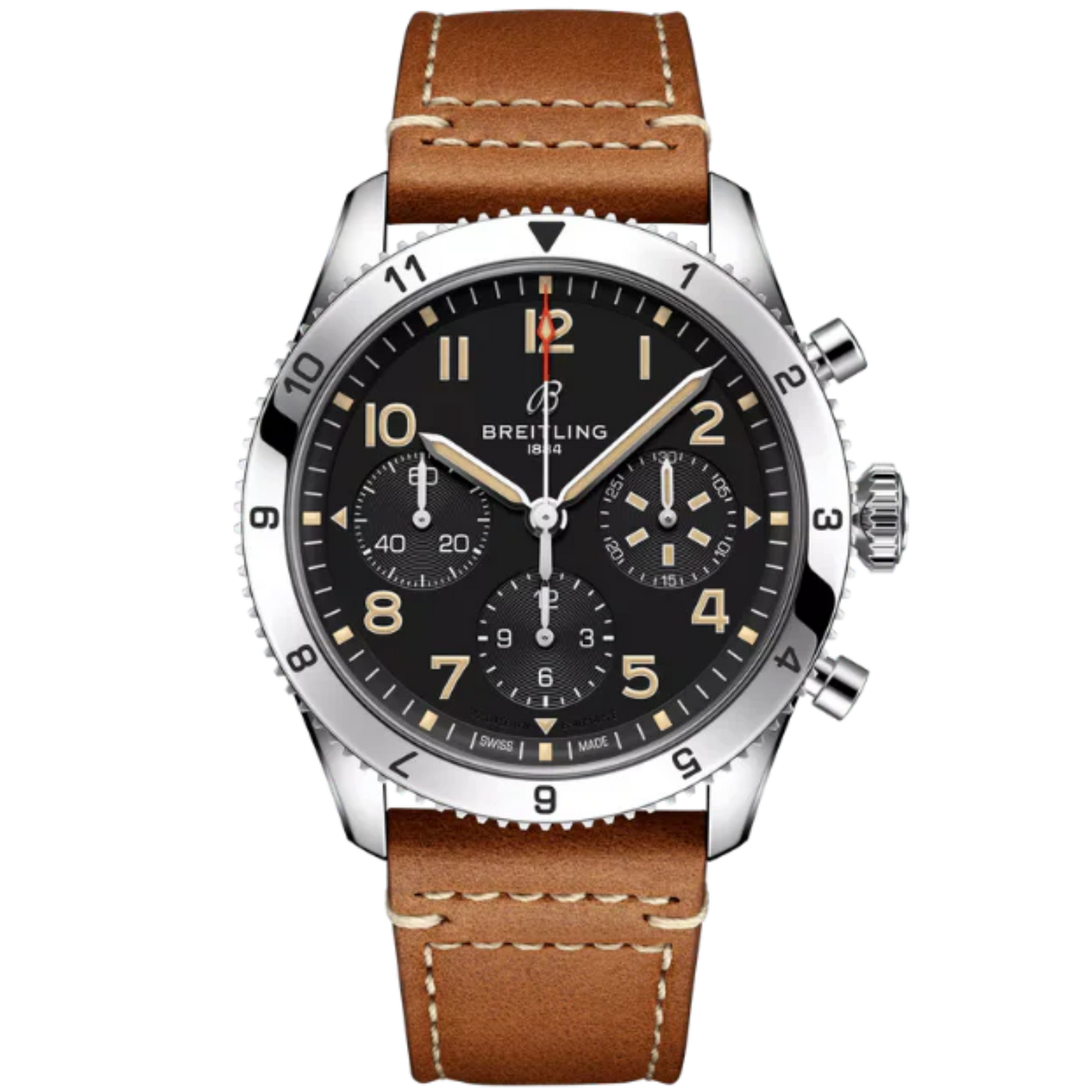 CLASSIC AVI CHRONOGRAPH P-51 MUSTANG 42 MM STAINLESS STEEL WITH BLACK DIAL