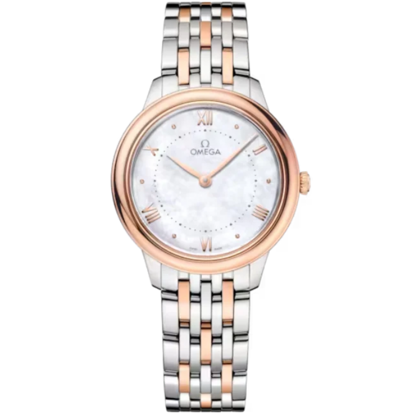 DE VILLE PRESTIGE 30 MM STAINLESS STEEL - SEDNA™ GOLD WITH MOTHER OF PEARL DIAL