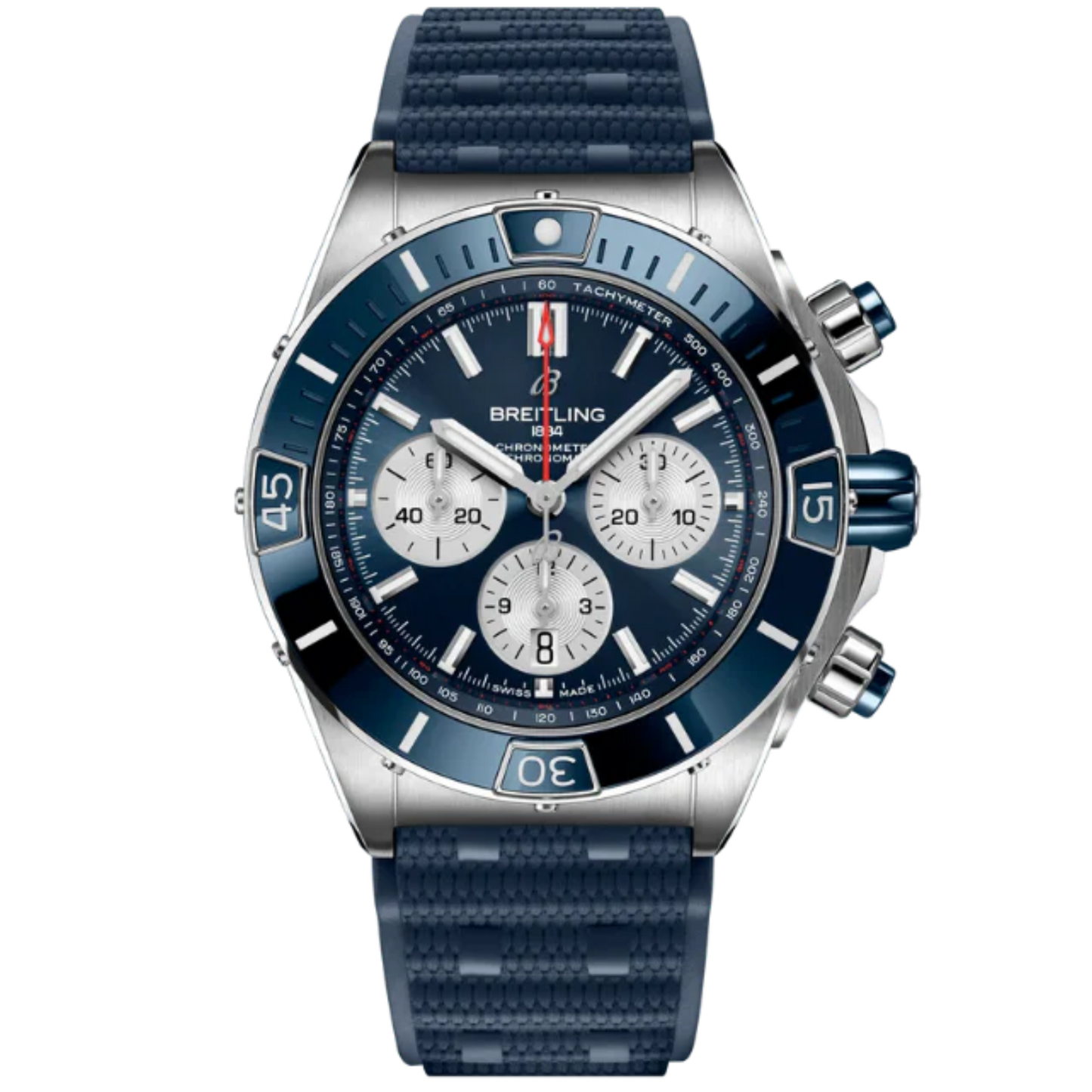 SUPER CHRONOMAT B01 44 MM STAINLESS STEEL WITH BLUE DIAL