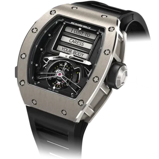 RM 69 Tourbillon Erotic Black Rubber Strap Titanium Case