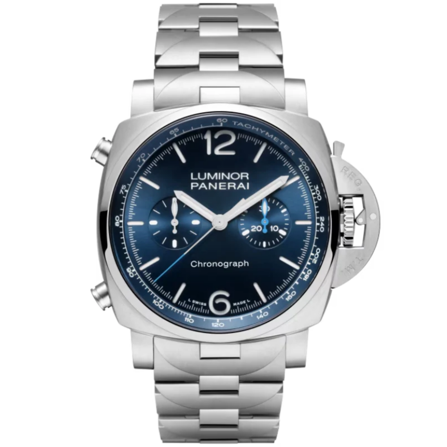 LUMINOR CHRONO PAM01110 44 MM STAINLESS STEEL WITH BLUE DIAL