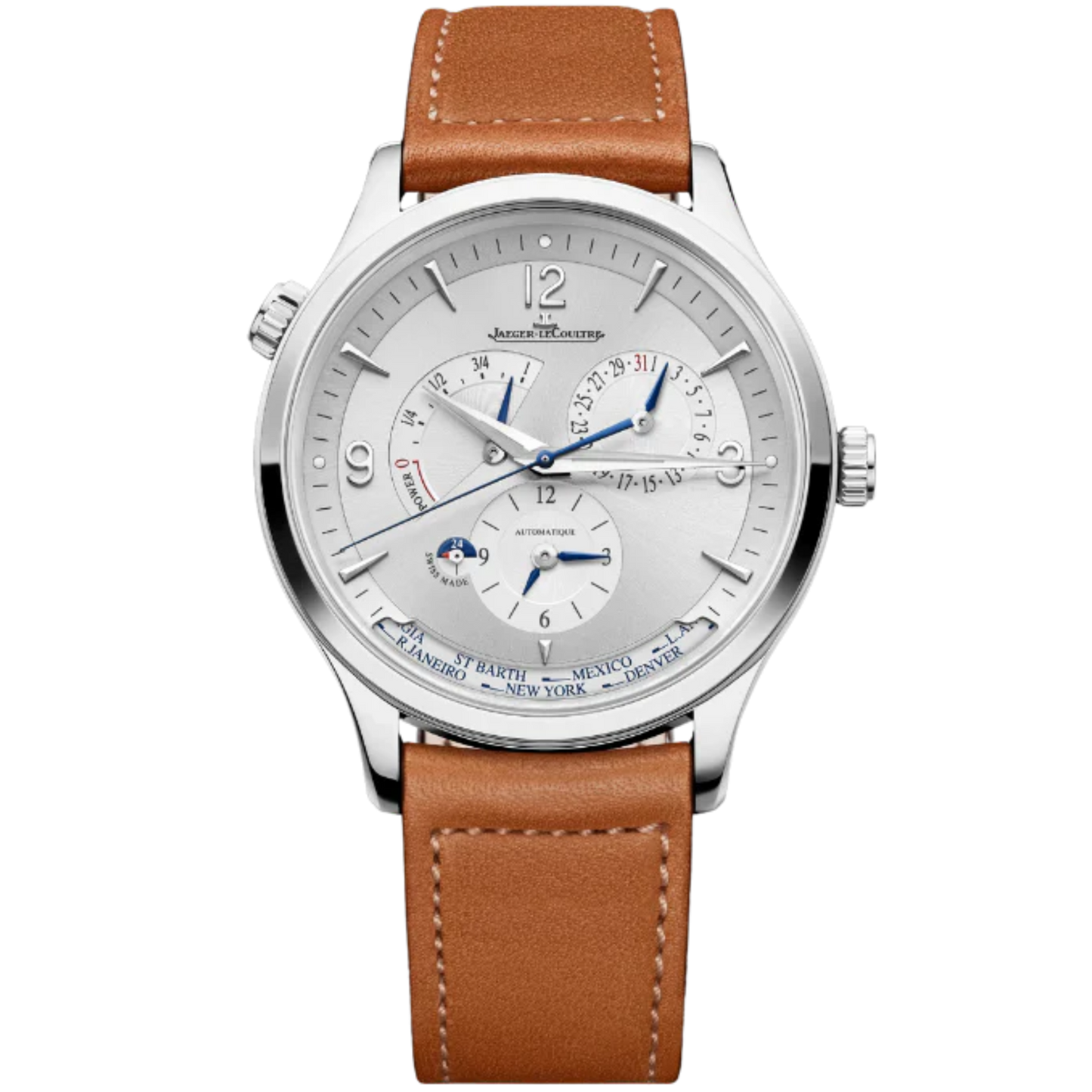 MASTER CONTROL GEOGRAPHIC 40 MM STAINLESS STEEL WITH SILVER GREY SUNRAY BRUSHED DIAL