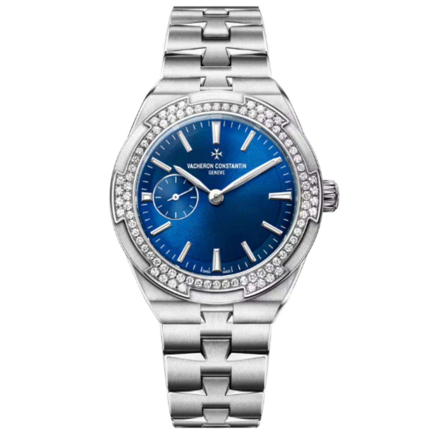 OVERSEAS SELF WINDING 37 MM STAINLESS STEEL WITH BLUE BRASS DIAL