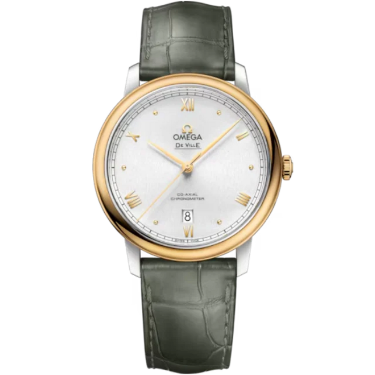 DE VILLE PRESTIGE 39 MM STAINLESS STEEL - YELLOW GOLD WITH SILVER DIAL