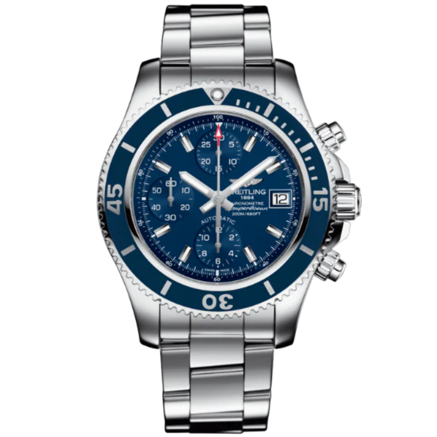 SUPEROCEAN CHRONOGRAPH 42 STAINLESS STEEL WITH BLUE DIAL